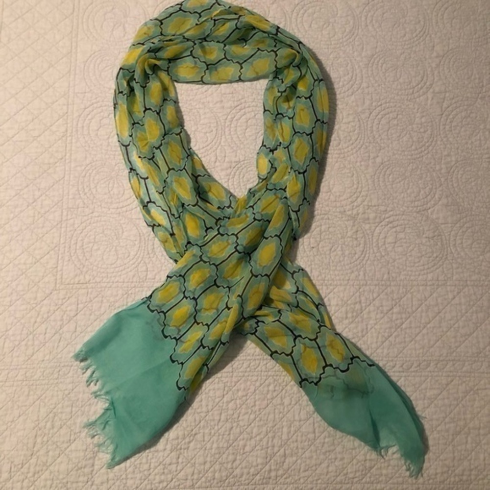 Kate Spade scarf. Sea glass Cabana Tiles.
